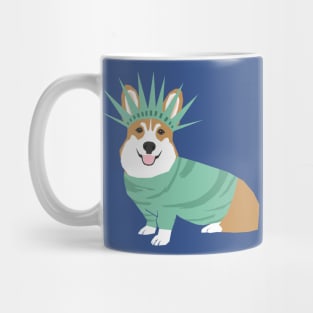 Statue of Liberty Corgi Mug